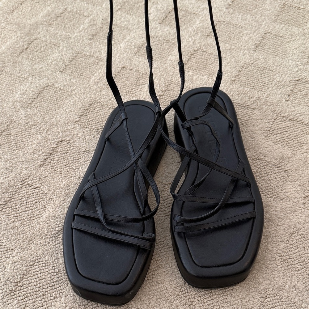 Loeffler Randall Black Strappy Sandals